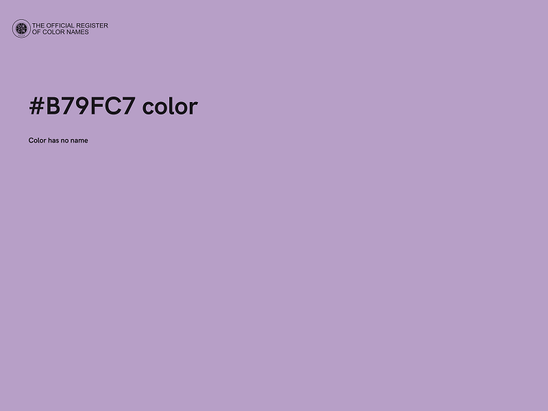 #B79FC7 color image