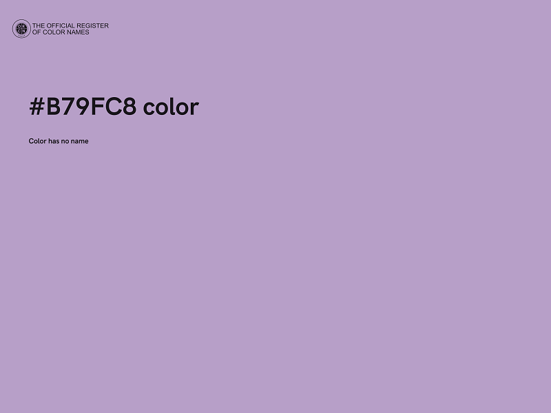 #B79FC8 color image