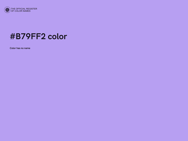 #B79FF2 color image
