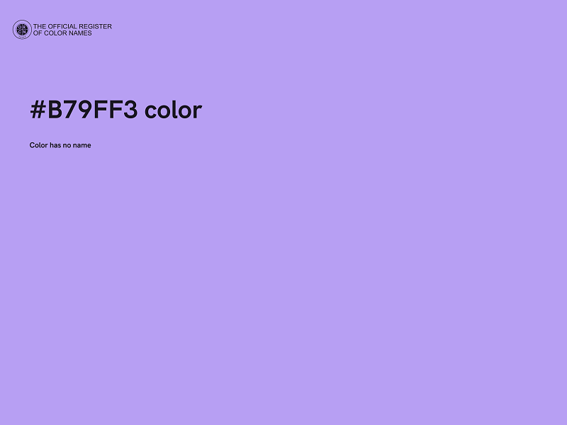 #B79FF3 color image