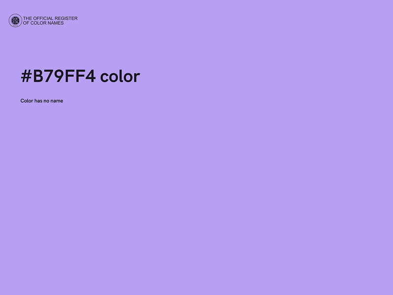 #B79FF4 color image