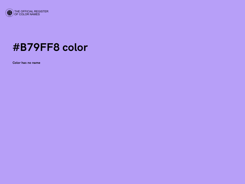 #B79FF8 color image