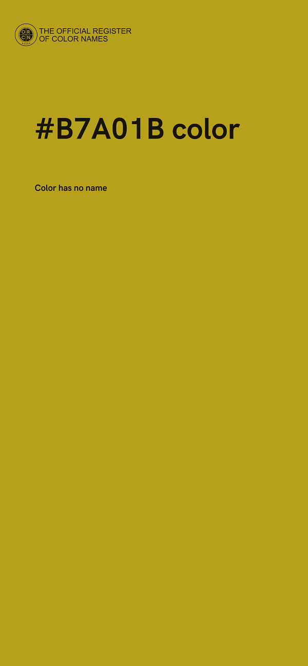 #B7A01B color image
