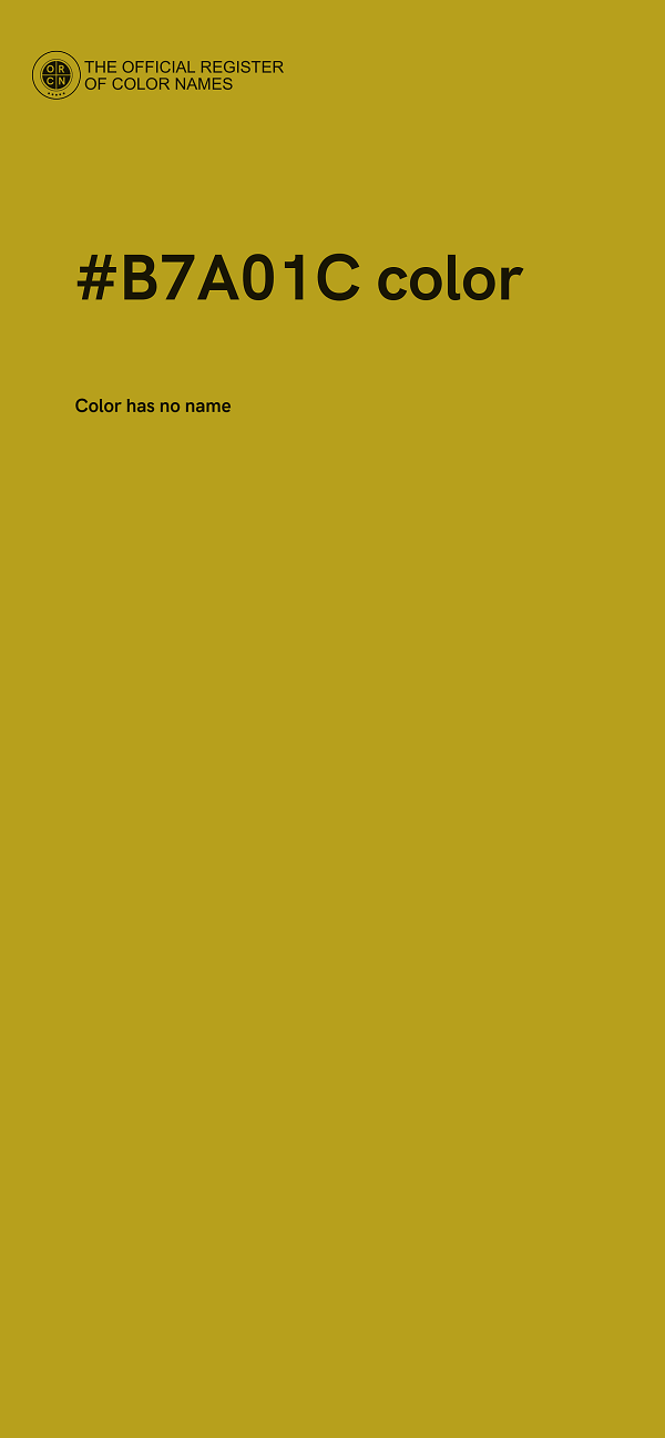 #B7A01C color image