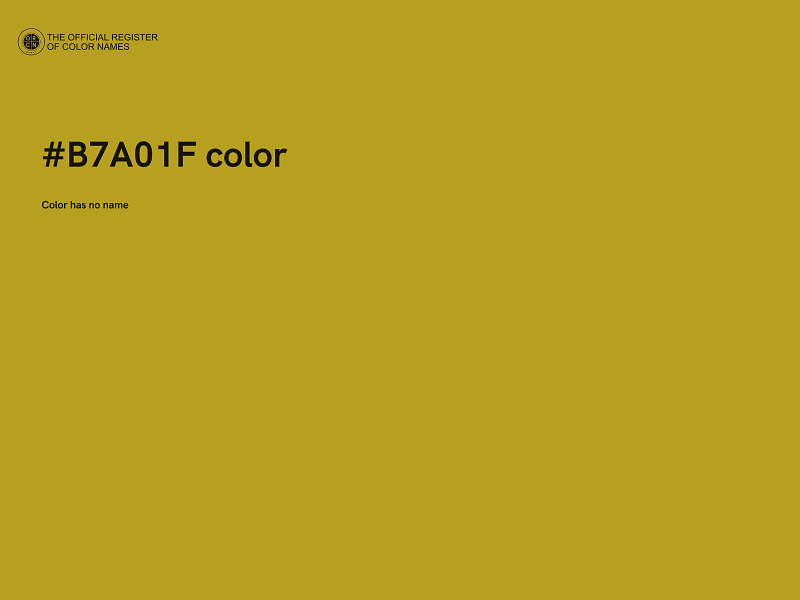 #B7A01F color image