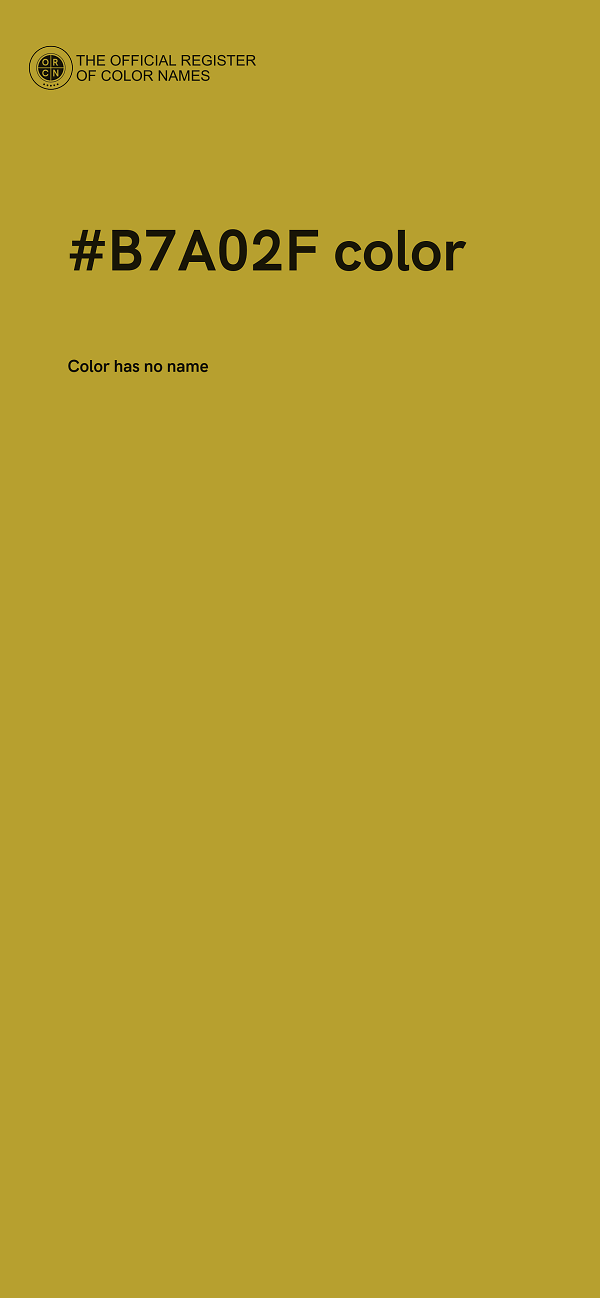 #B7A02F color image