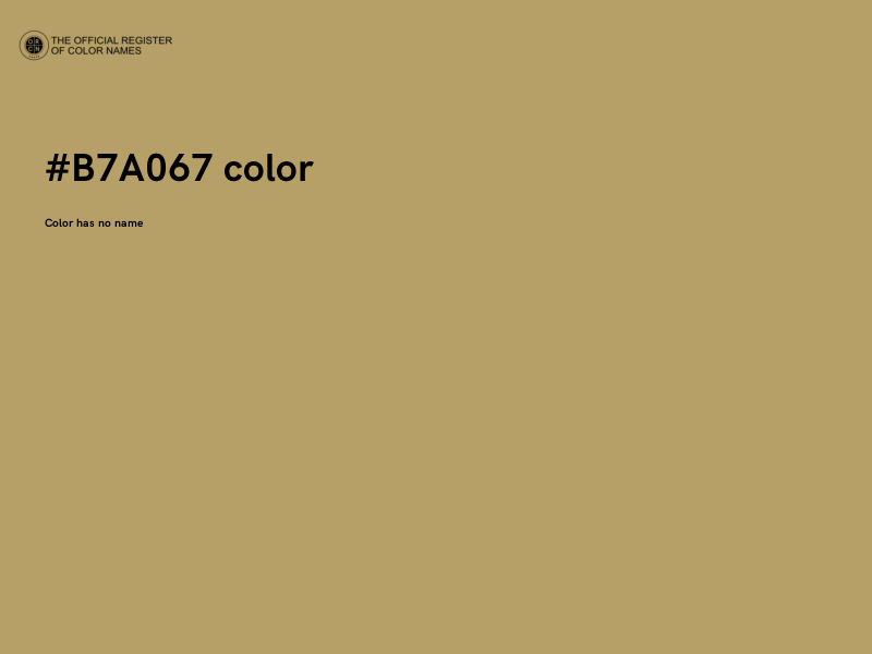 #B7A067 color image