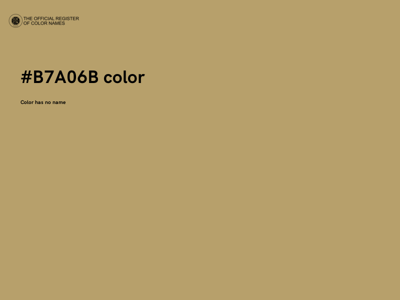 #B7A06B color image