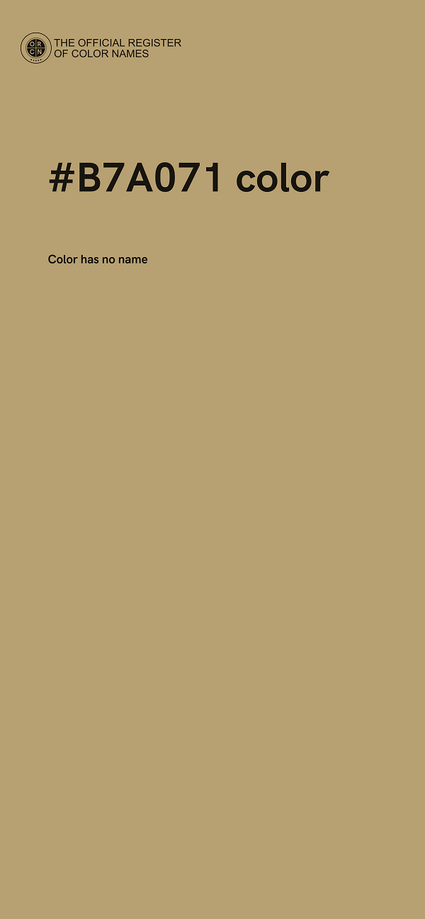 #B7A071 color image