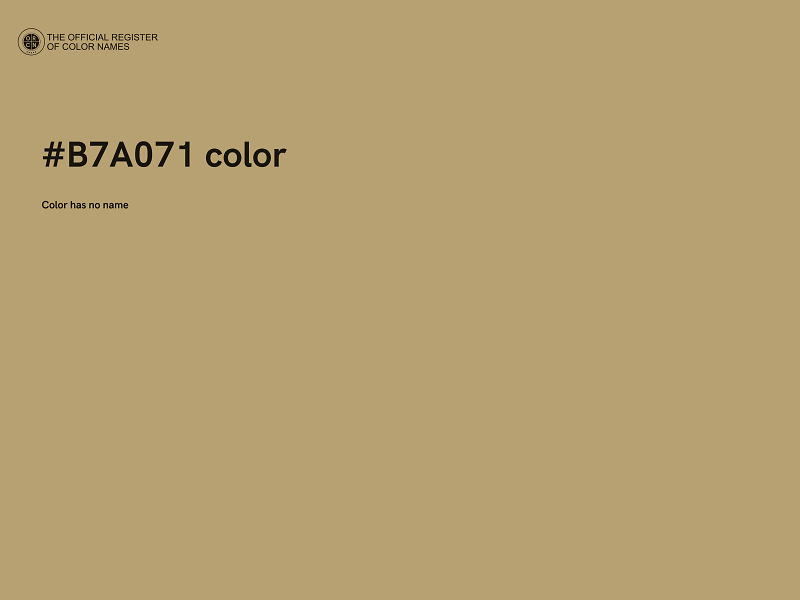 #B7A071 color image