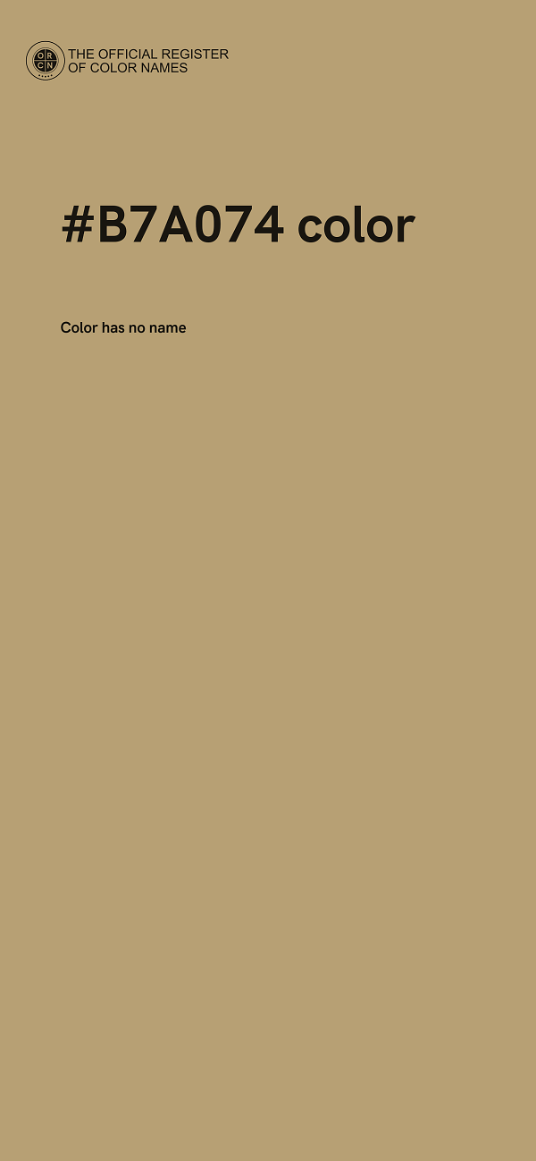 #B7A074 color image