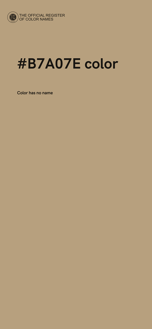 #B7A07E color image