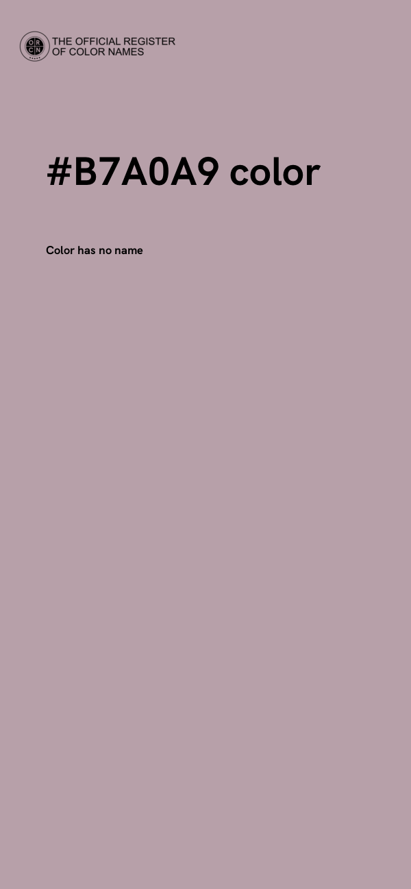 #B7A0A9 color image