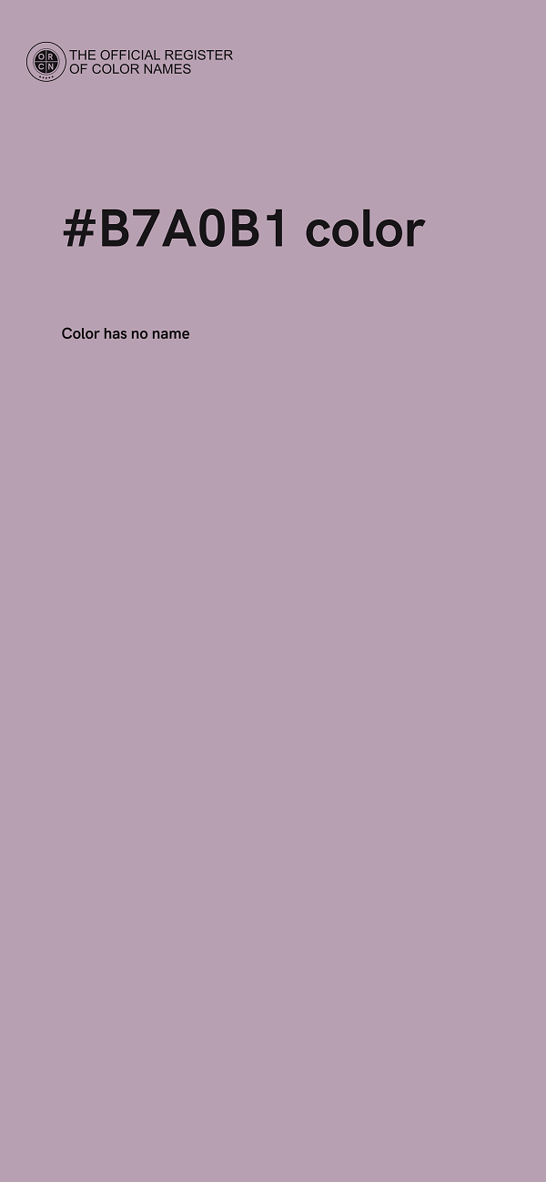 #B7A0B1 color image
