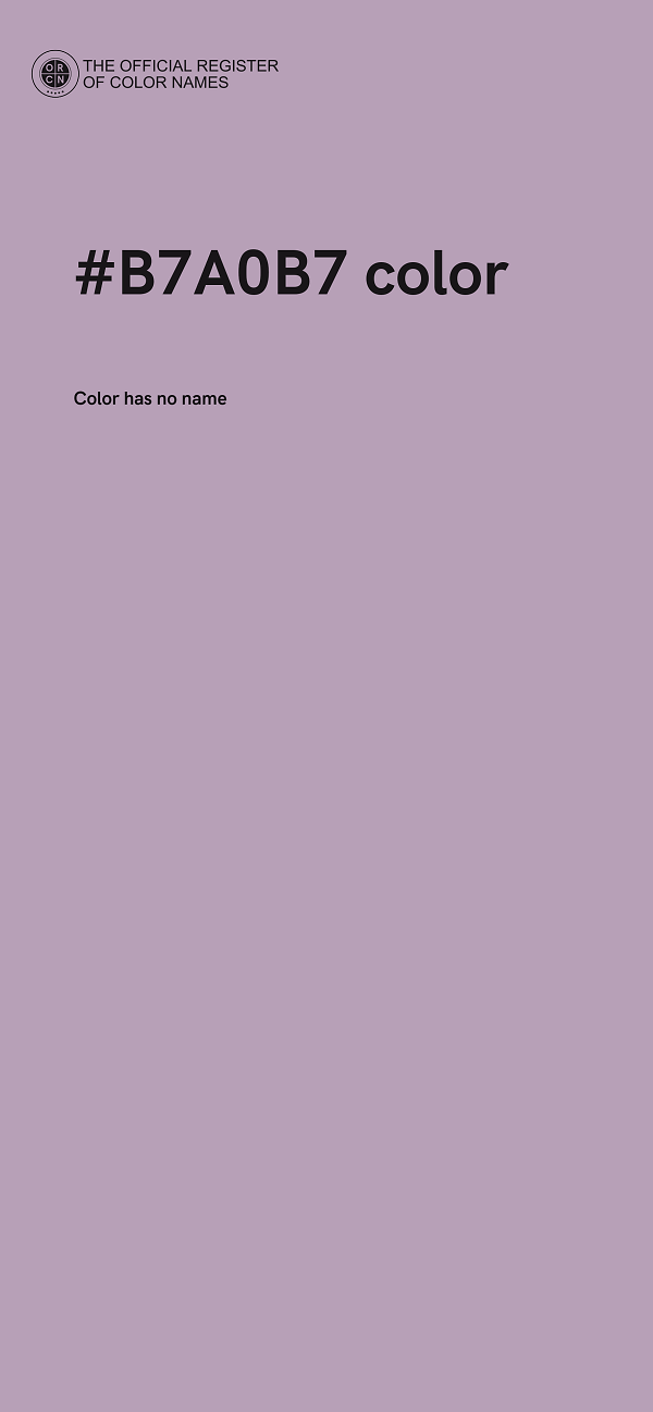 #B7A0B7 color image
