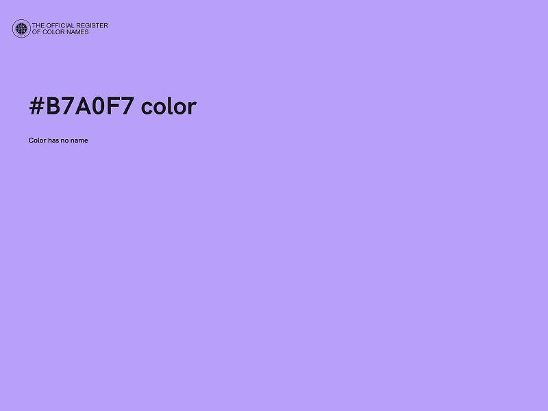 #B7A0F7 color image