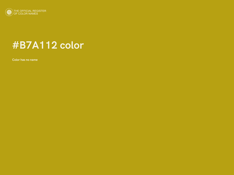 #B7A112 color image