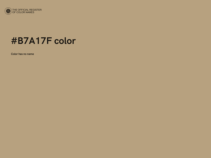 #B7A17F color image