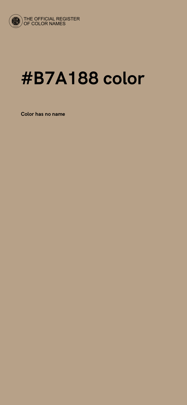 #B7A188 color image