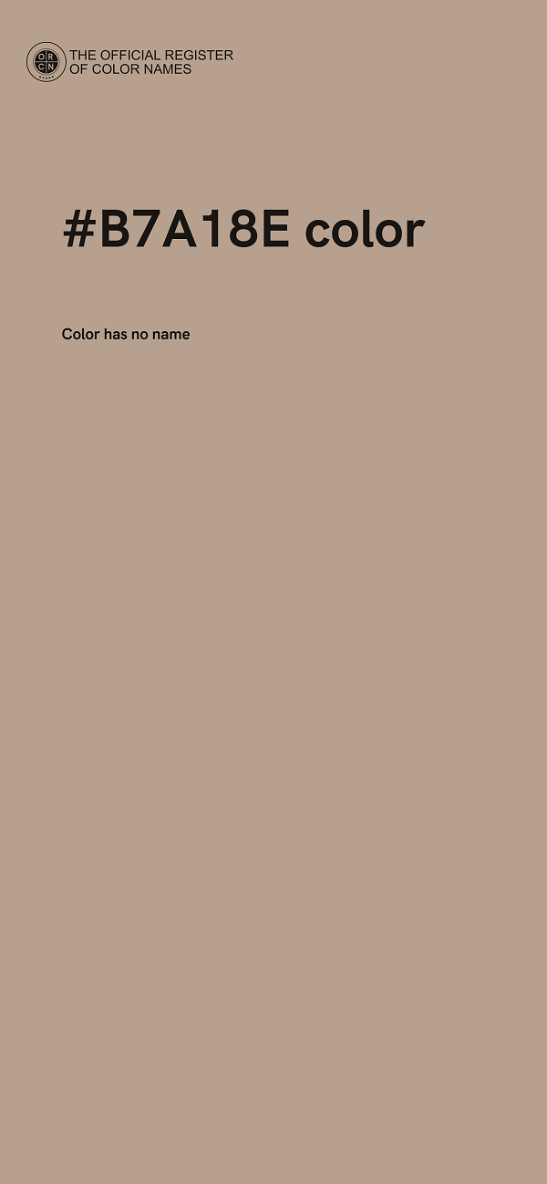 #B7A18E color image