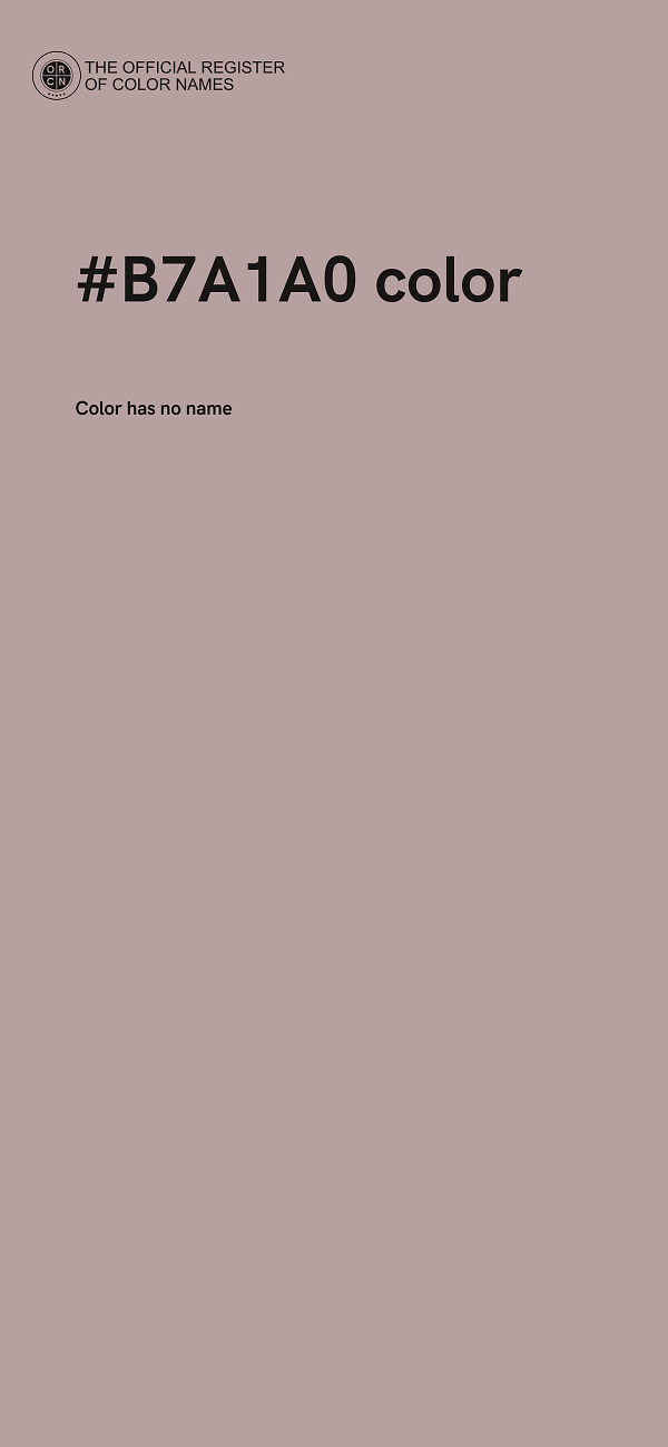 #B7A1A0 color image