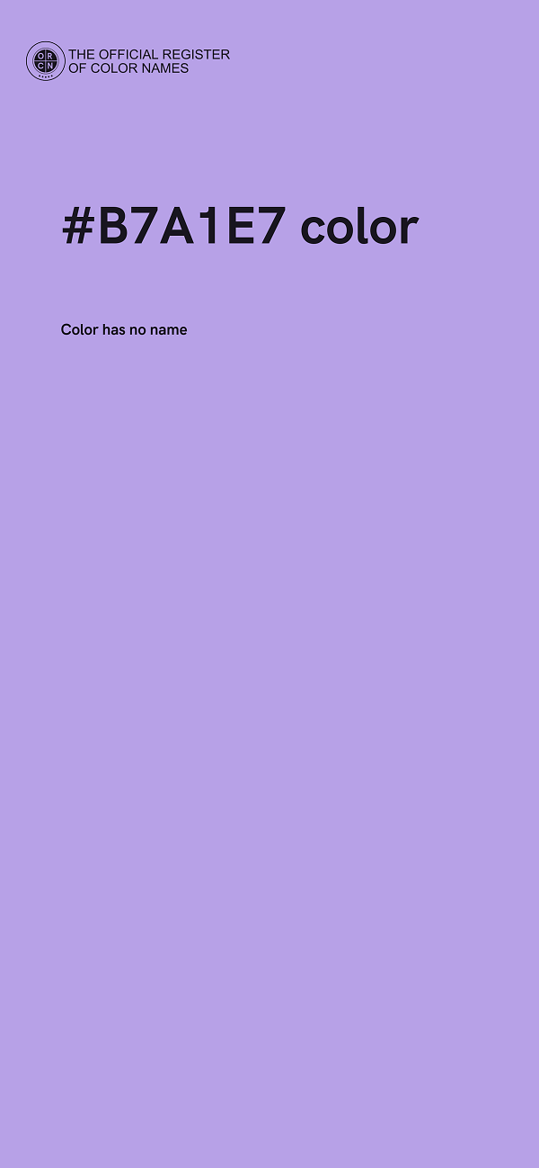 #B7A1E7 color image