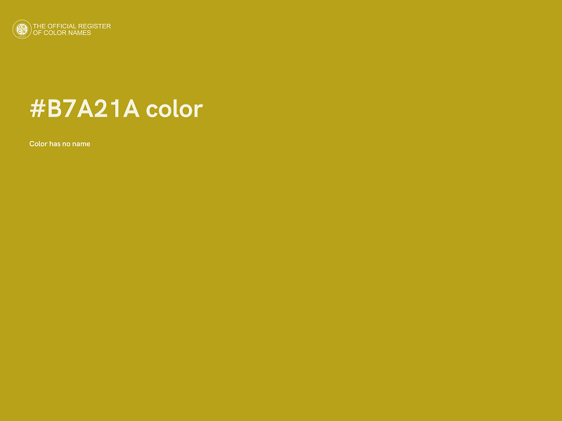 #B7A21A color image