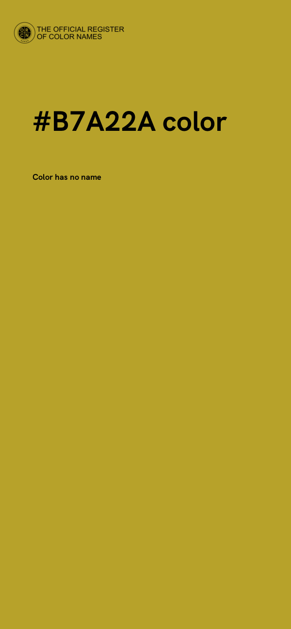 #B7A22A color image
