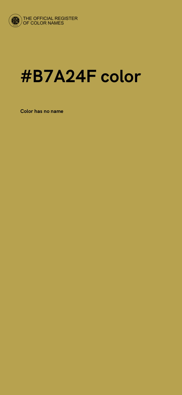#B7A24F color image