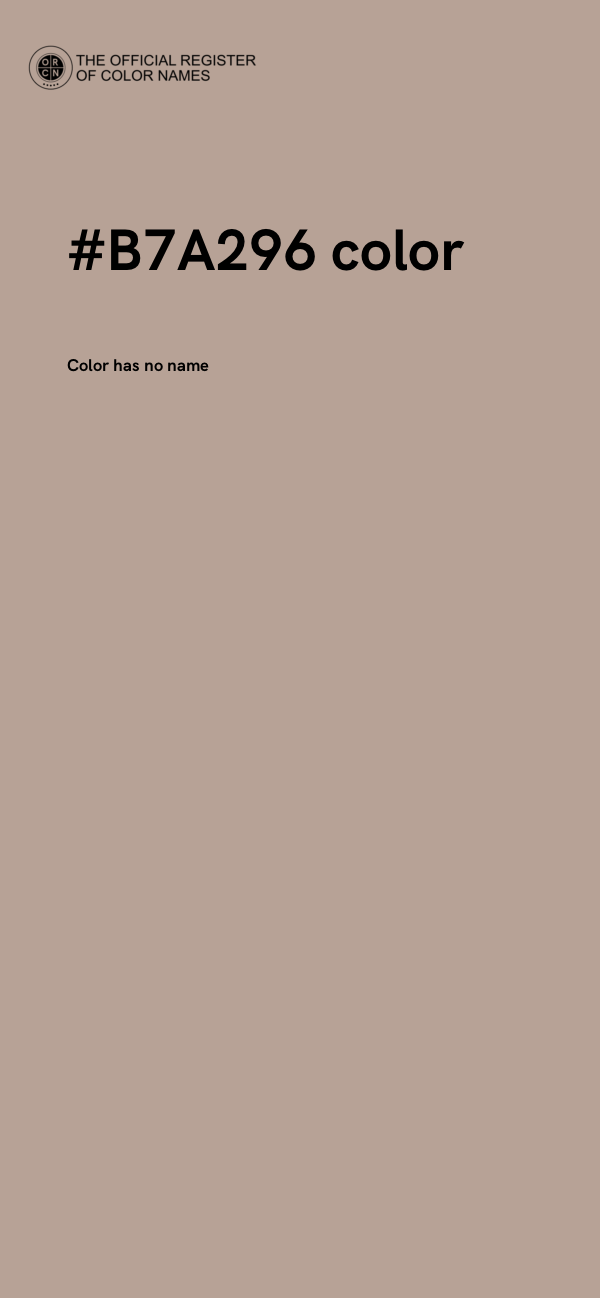 #B7A296 color image