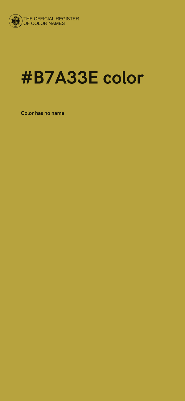 #B7A33E color image