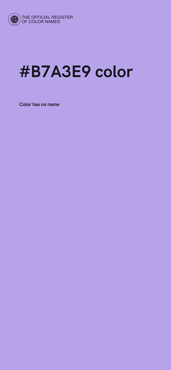#B7A3E9 color image