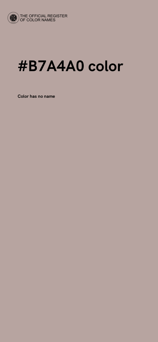 #B7A4A0 color image
