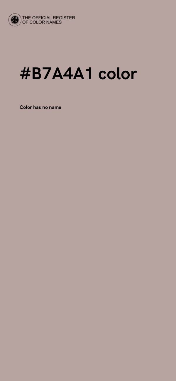 #B7A4A1 color image