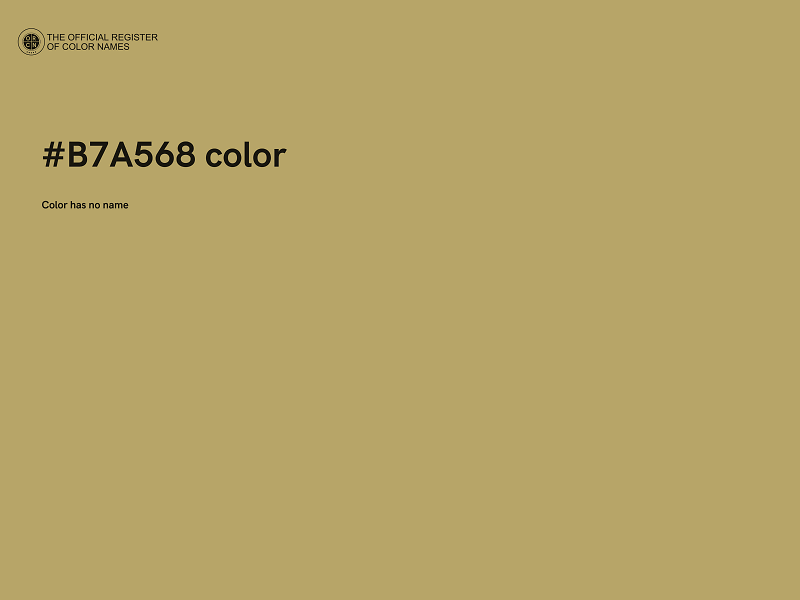 #B7A568 color image