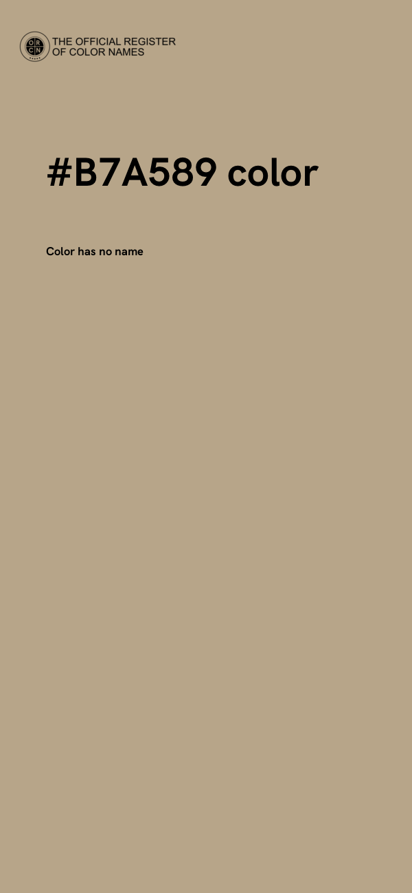 #B7A589 color image