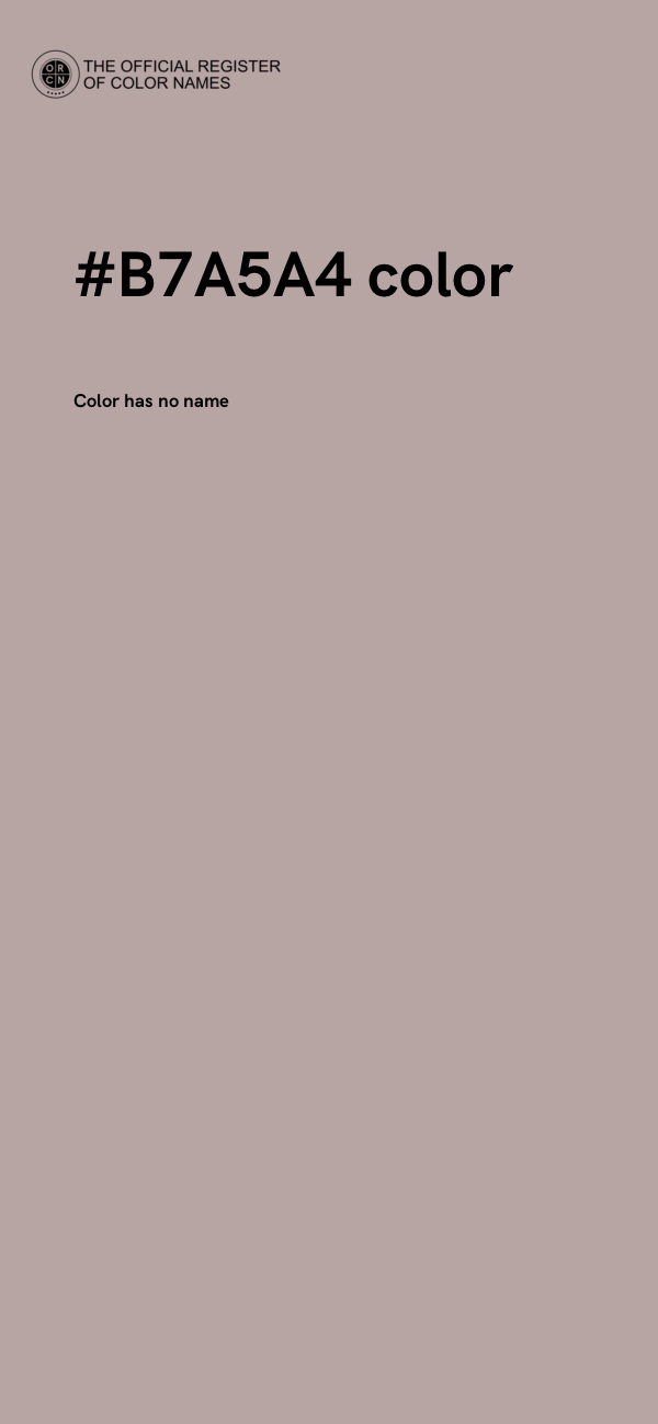#B7A5A4 color image