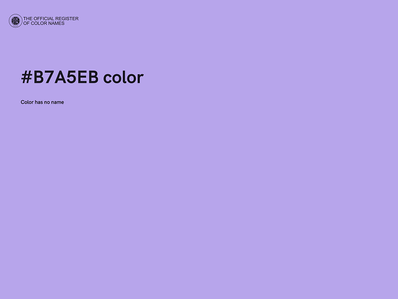 #B7A5EB color image