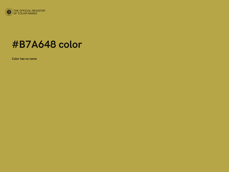 #B7A648 color image