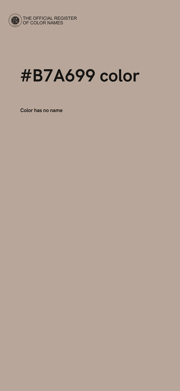 #B7A699 color image