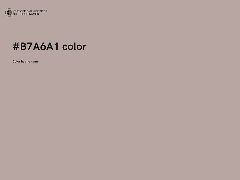 #B7A6A1 color image