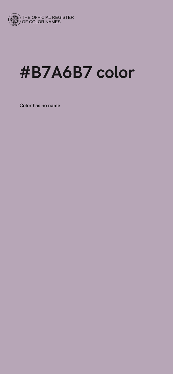 #B7A6B7 color image