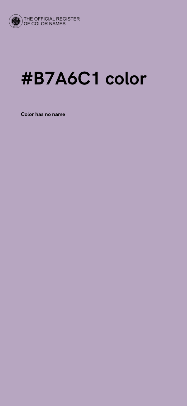 #B7A6C1 color image