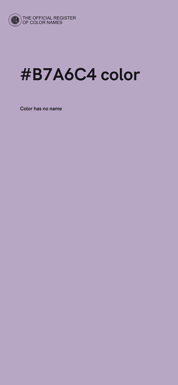 #B7A6C4 color image