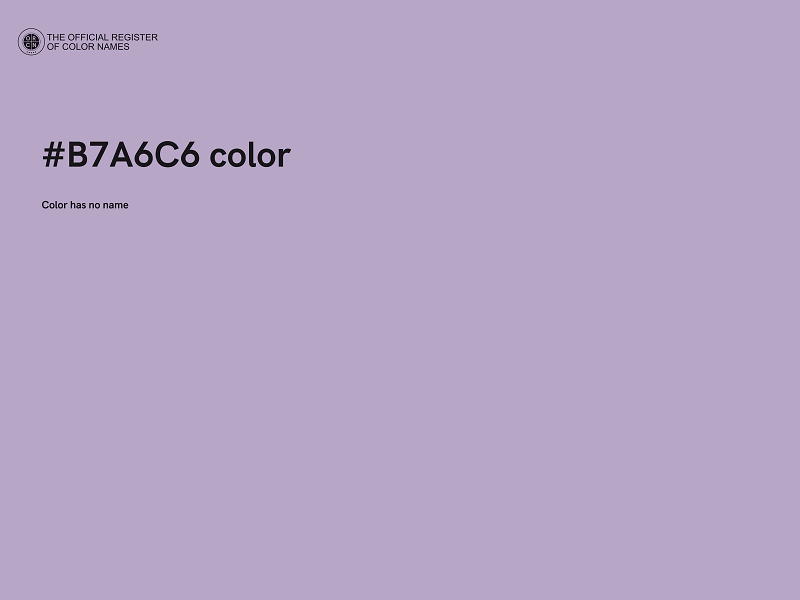 #B7A6C6 color image