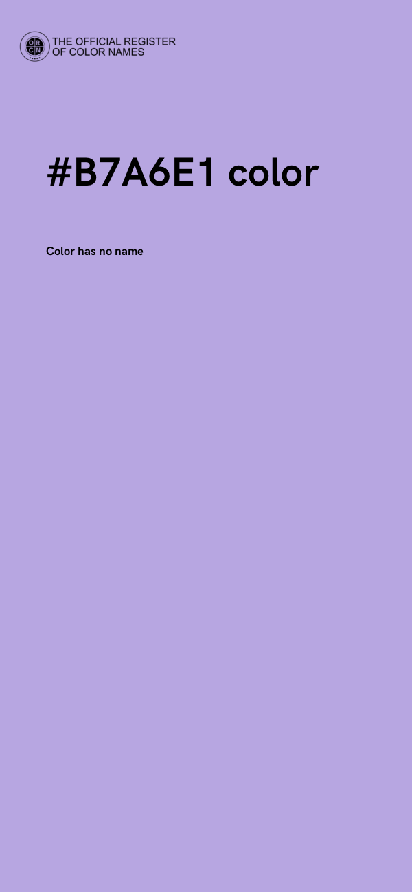 #B7A6E1 color image