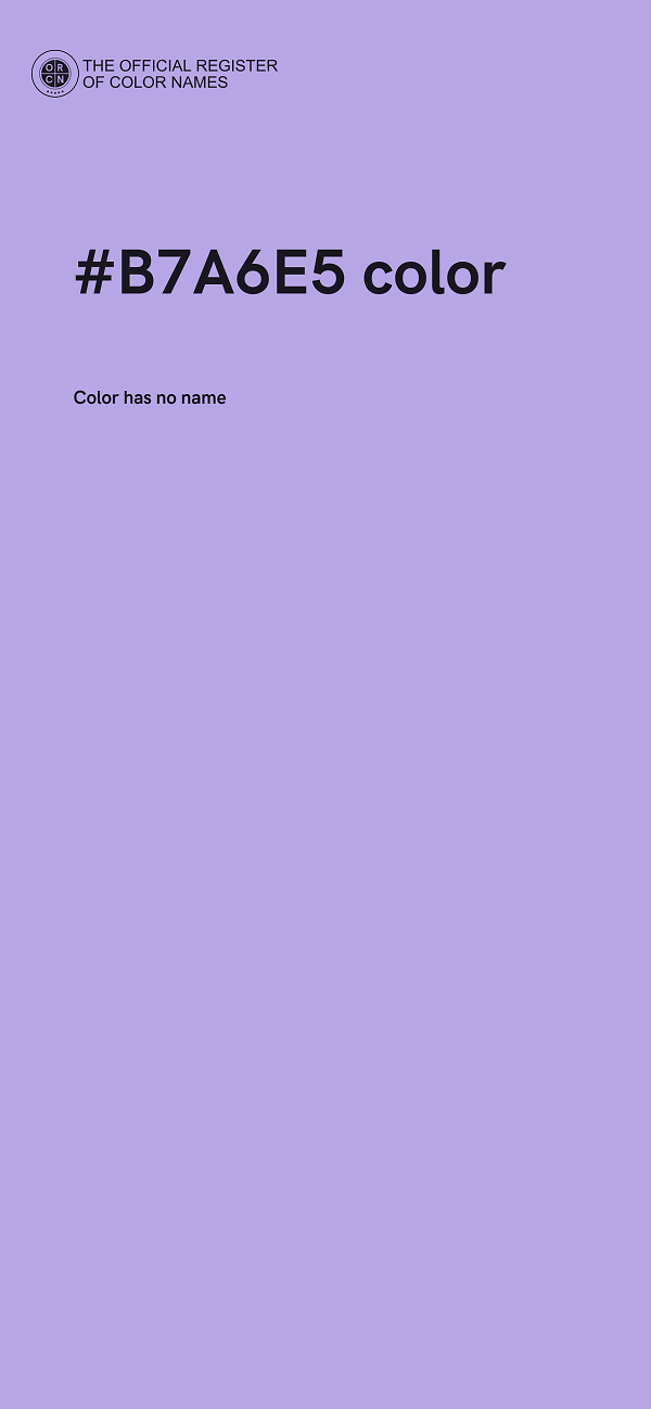 #B7A6E5 color image