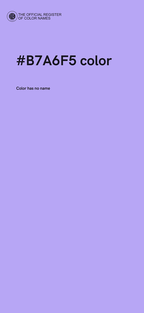 #B7A6F5 color image