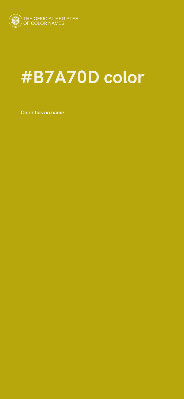 #B7A70D color image