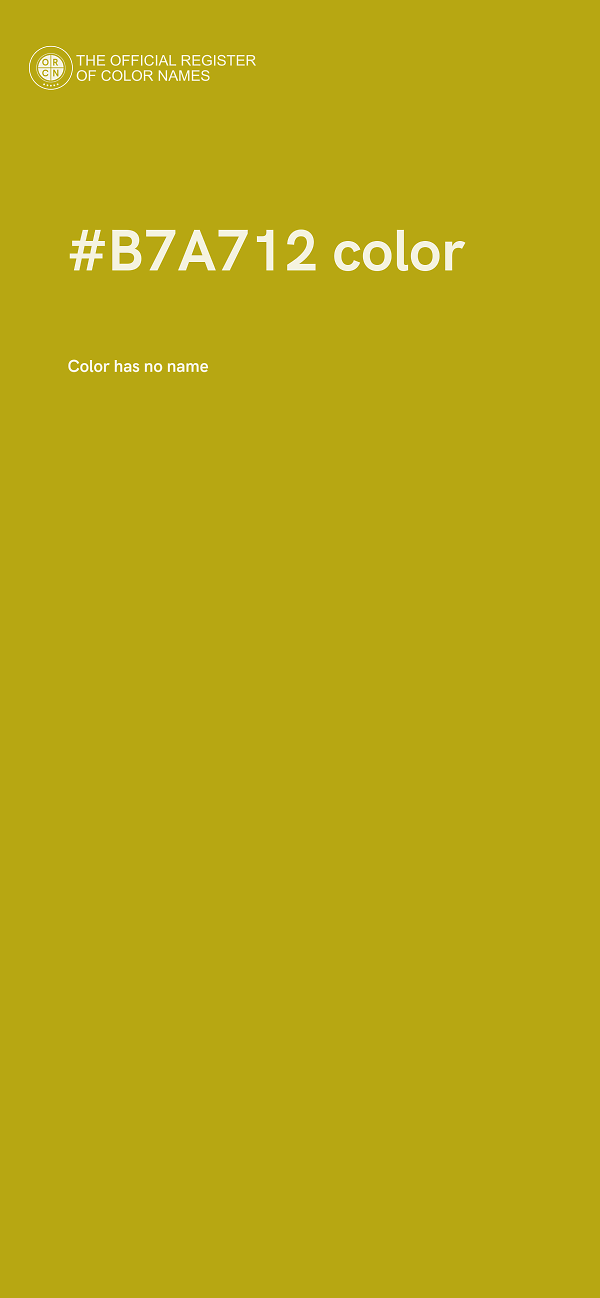 #B7A712 color image